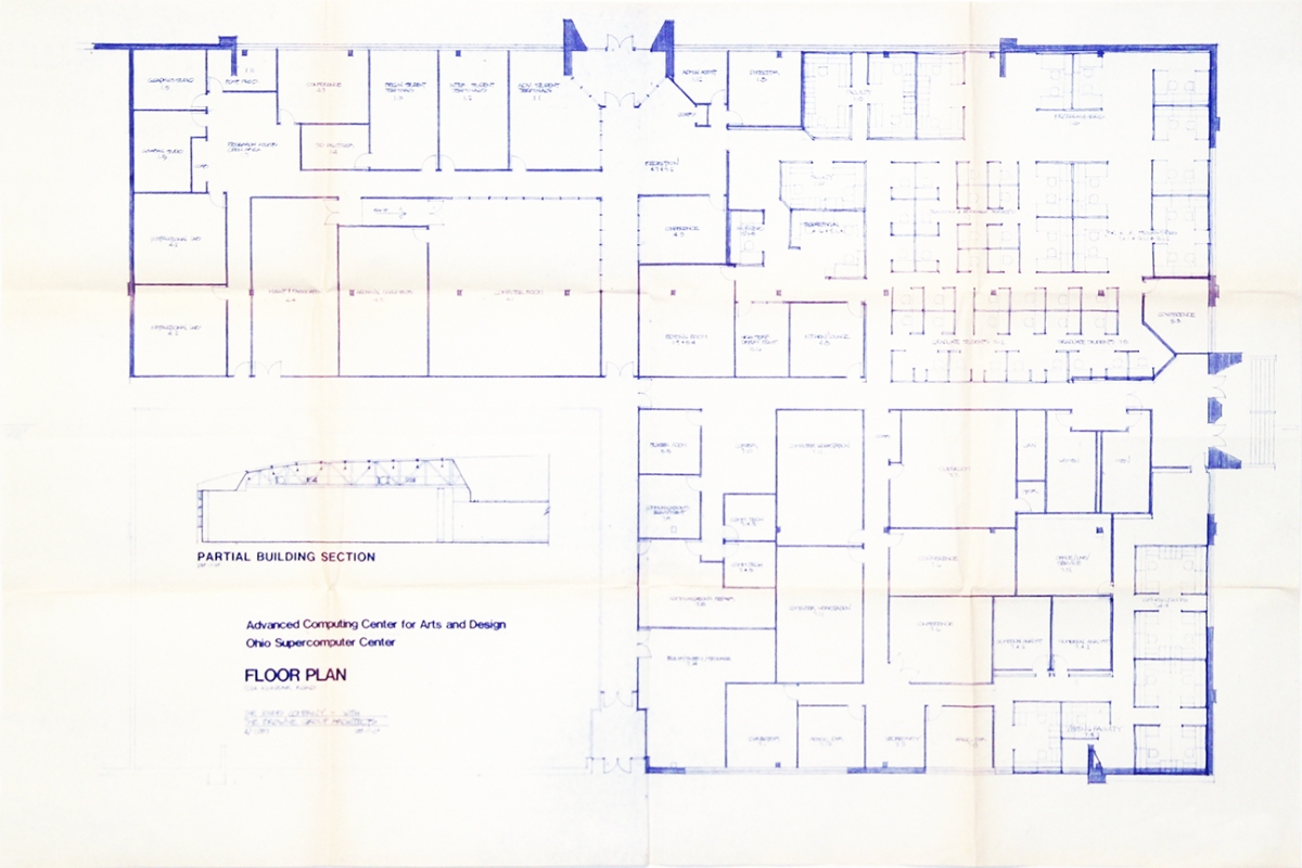 1987 blueprint proposal for the building at 1224 Kinnear.