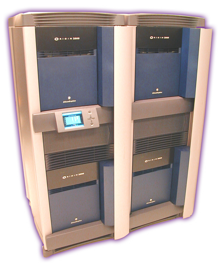 Press photo of an SGI Origin 2000 system